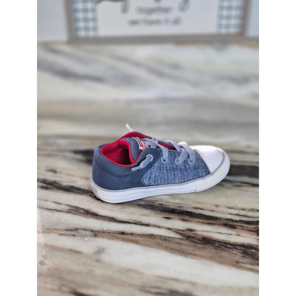 Converse All Star Chuck Taylor Street Slip Blue Red Infant Sneakers 8 Americana